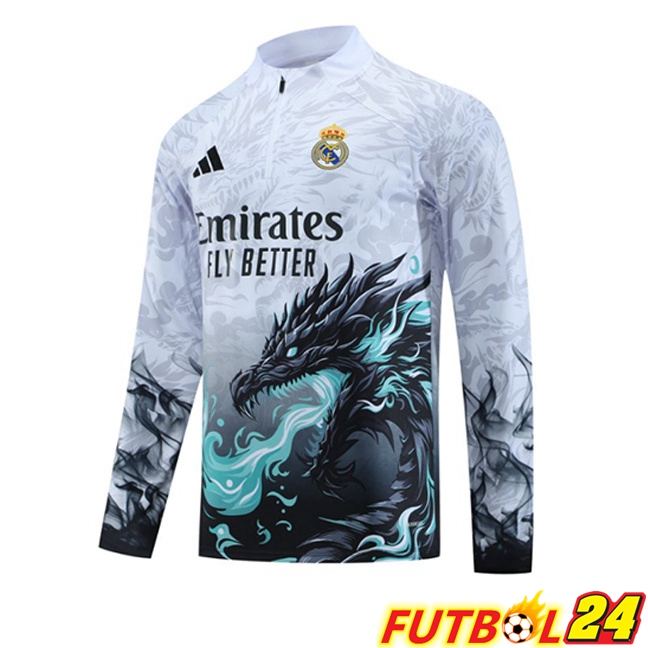 Sudadera De Entrenamiento Real Madrid Blanco 2025/2026