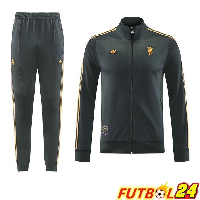 Chandal Equipos De Futbol - Chaqueta Manchester United Gris 2025/2026