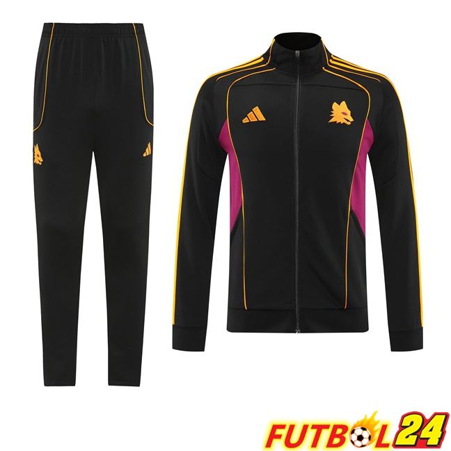 Chandal Equipos De Futbol - Chaqueta AS Roma Negro 2025/2026