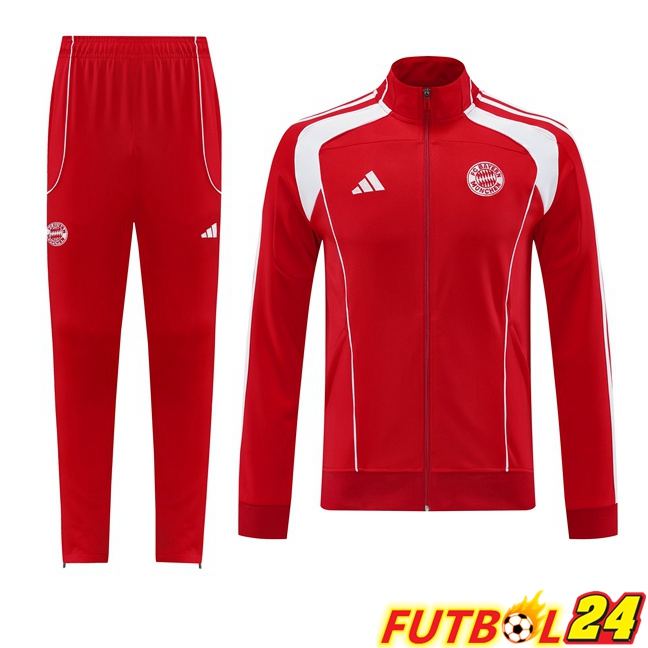 Chandal Equipos De Futbol - Chaqueta Bayern Munich Rojo 2025/2026