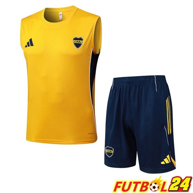 Chalecos De Futbol Boca Juniors + Cortos Amarillo 2025/2026
