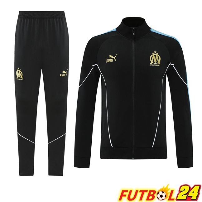 Chandal Equipos De Futbol - Chaqueta Marsella OM Negro 2025/2026