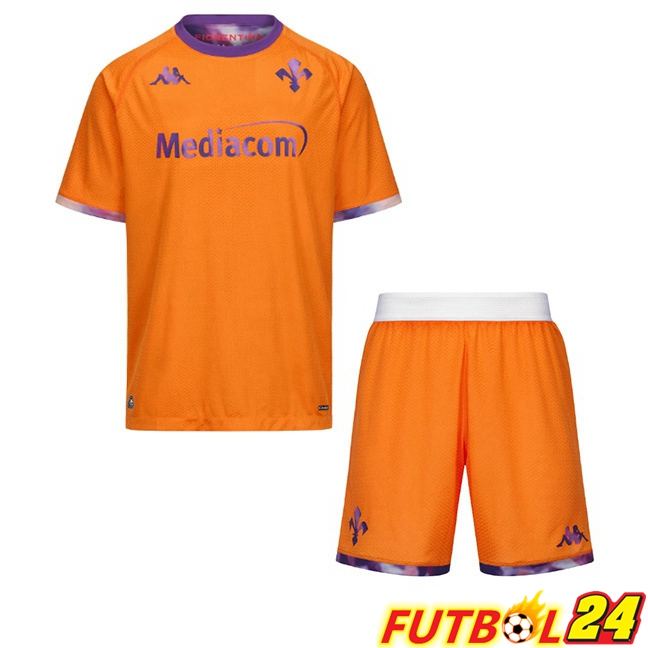 Camisetas De Futbol ACF Fiorentina Ninos Cuarta Naranja 2025/2026