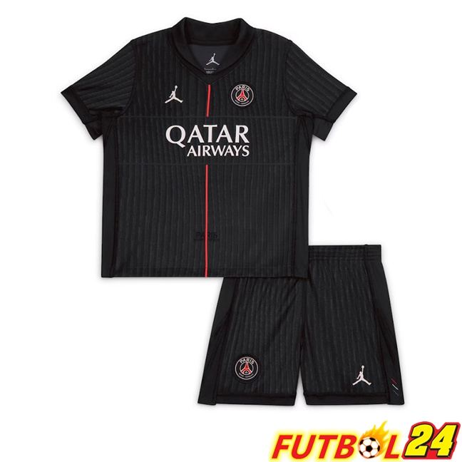 Camisetas De Futbol Paris PSG Ninos Cuarta Negro 2025/2026