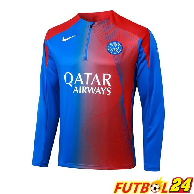 Sudadera De Entrenamiento Paris PSG Azul Rojo 2025/2026