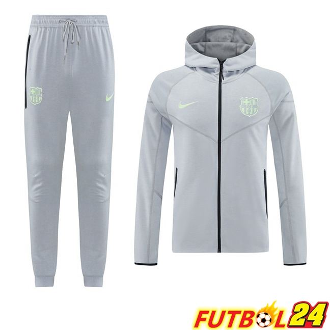 Chandal Futbol - Sudadera Con Capucha FC Barcelona Gris 2025/2026