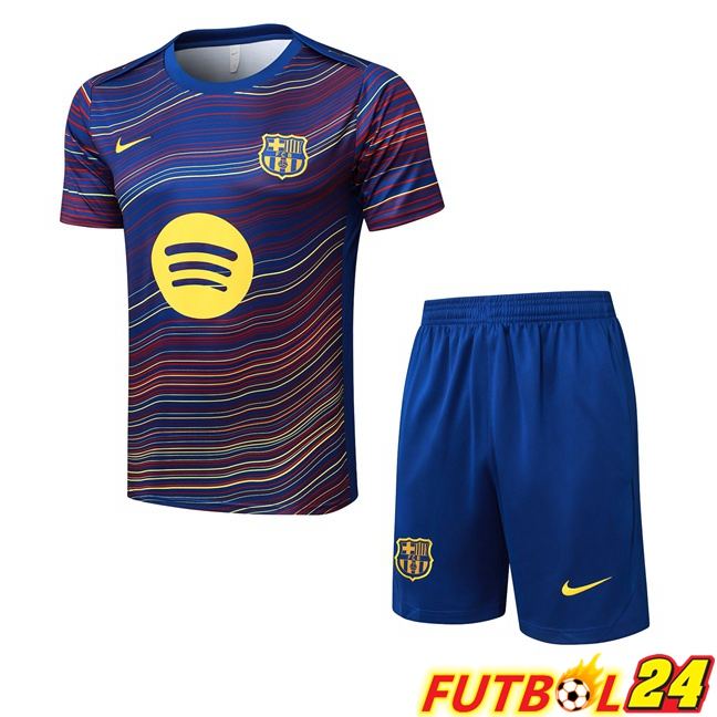 Camiseta Entrenamiento FC Barcelona + Cortos Azul Real 2025/2026