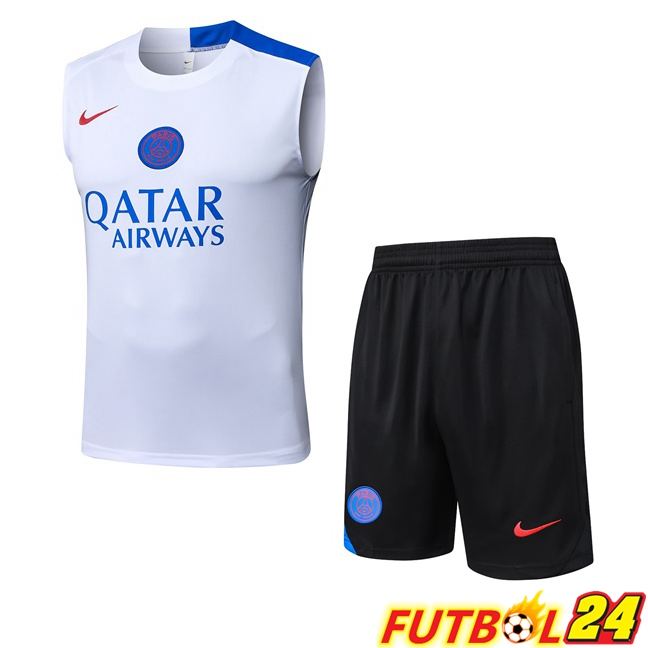 Chalecos De Futbol Paris PSG + Cortos Blanco 2025/2026