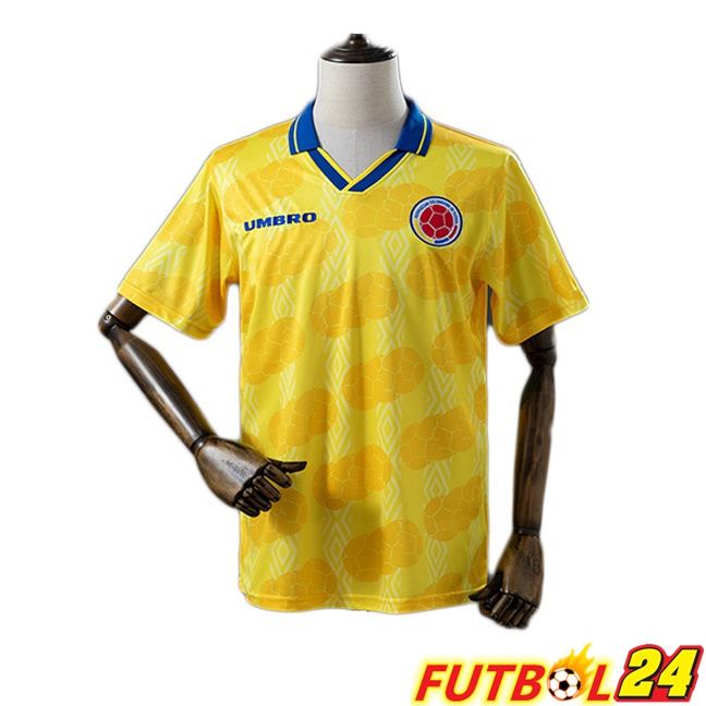 Camisetas De Futbol Colombia Retro Primera Amarillo 1994