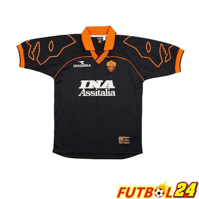 Camisetas De Futbol AS Roma Retro Tercera Negro 1999-2000
