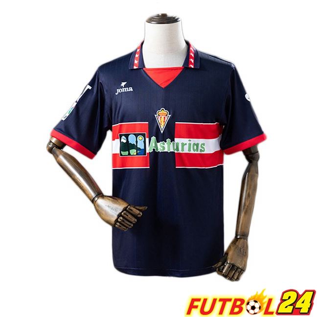 Camisetas De Futbol Sporting Gijon Retro Tercera Azul Real 1996-1997