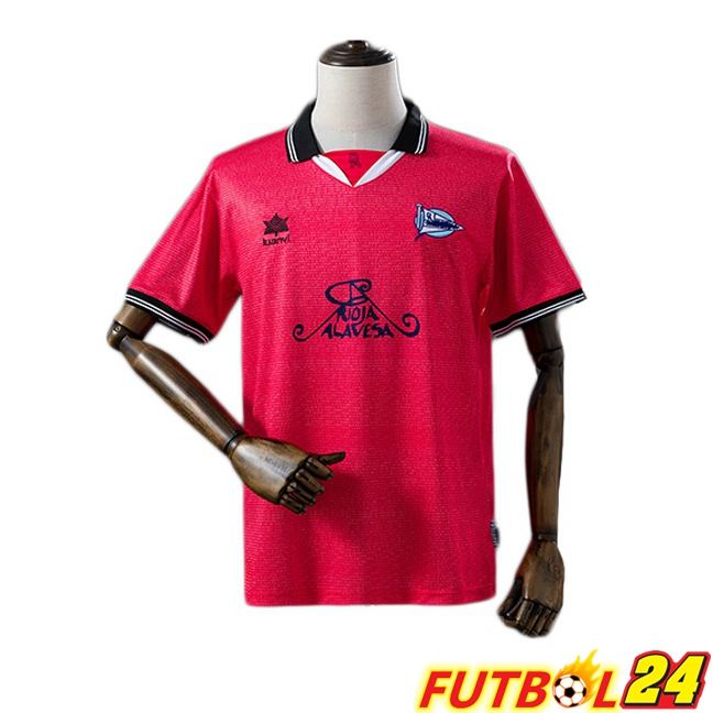 Camisetas De Futbol Deportivo Alaves Retro UEFA Cup Segunda Rosado 2000-2001