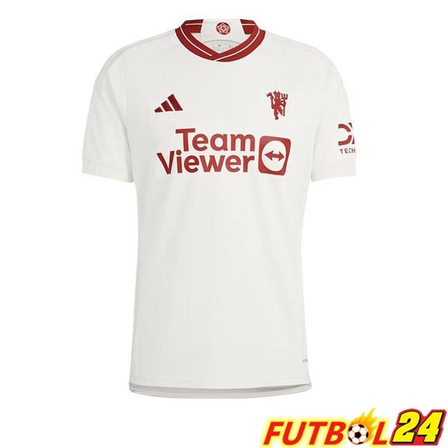 Camisetas De Futbol Manchester United Retro Tercera Blanco 2023-2024
