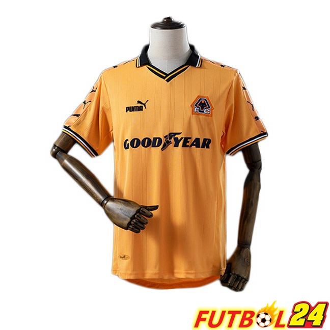 Camisetas De Futbol Wolves Retro Primera Amarillo 1998-1999