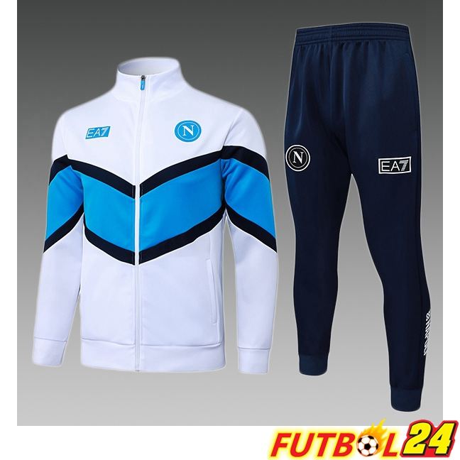 Chandal Equipos De Futbol - Chaqueta SSC Napoli Ninos Blanco 2025/2026
