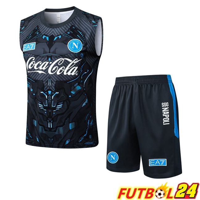 Chalecos De Futbol SSC Napoli + Cortos Negro 2025/2026