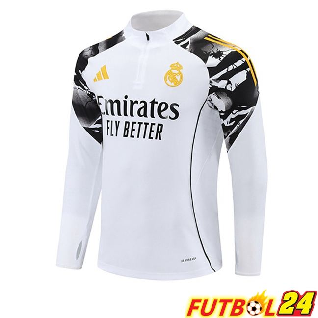Sudadera De Entrenamiento Real Madrid Blanco 2025/2026