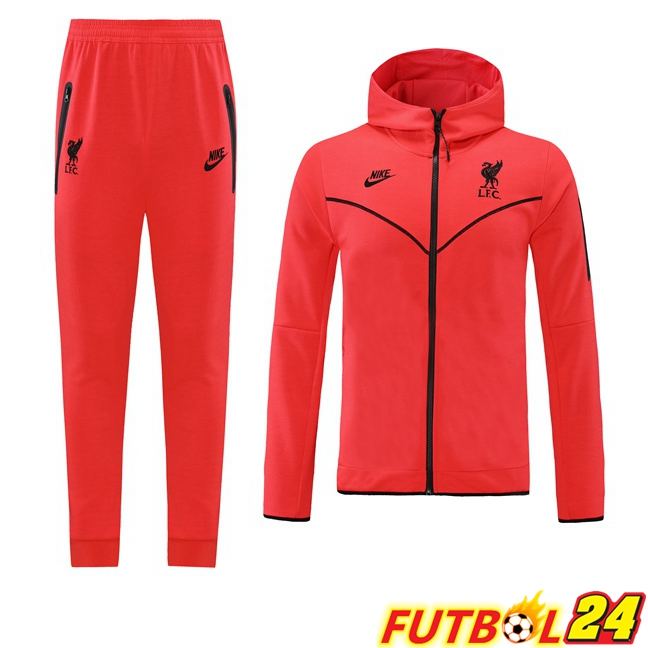 Chandal Futbol - Sudadera Con Capucha FC Liverpool Naranja 2025/2026