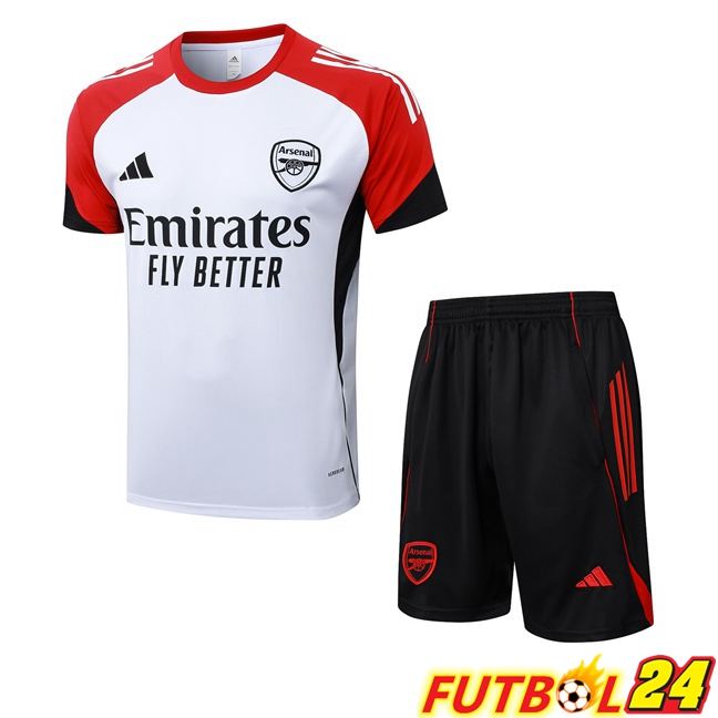 Camiseta Entrenamiento Arsenal + Cortos Blanco 2025/2026