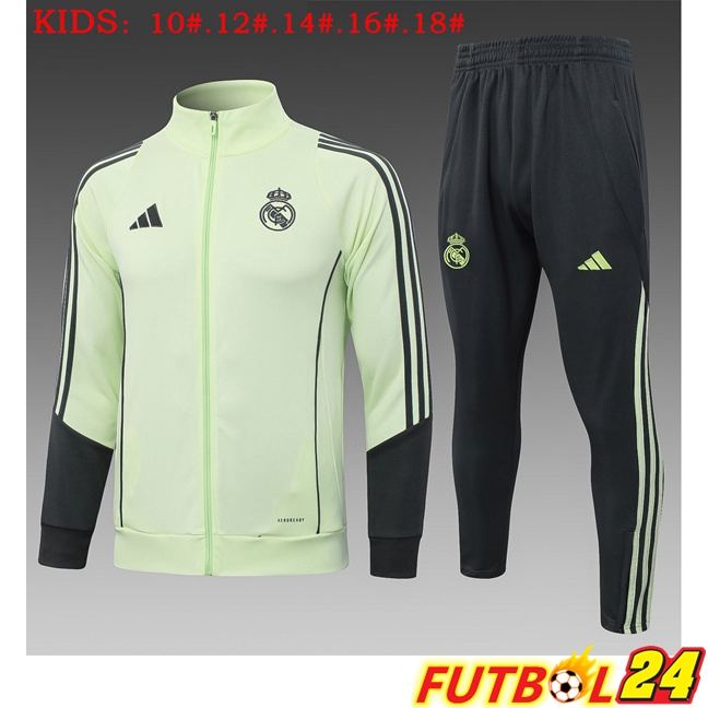 Chandal Equipos De Futbol - Chaqueta Real Madrid Ninos Verde 2025/2026