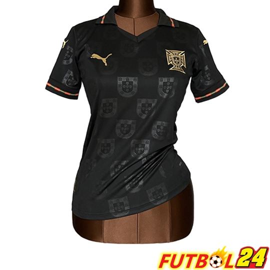 Camisetas De Futbol Portugal Mujer Edición Especial Negro 2025/2026