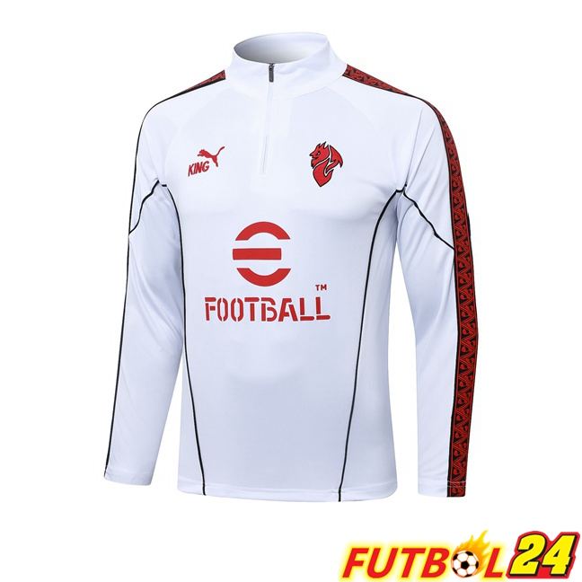 Sudadera De Entrenamiento AC Milan Blanco 2025/2026