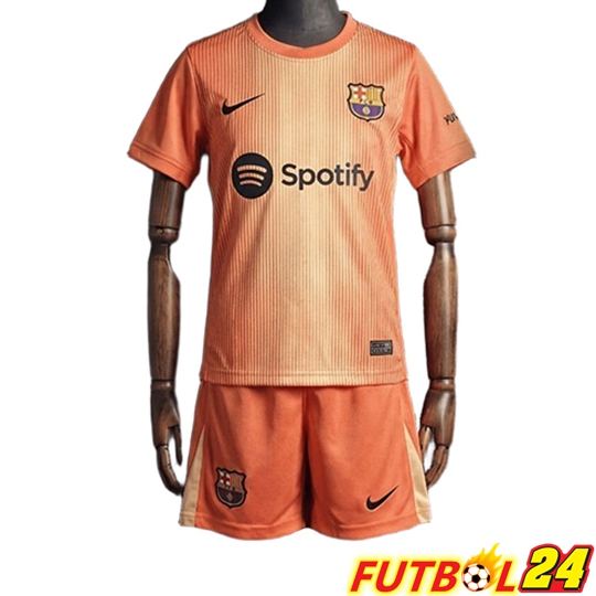 Camisetas De Futbol Barcelona Ninos Portero Naranja 2025/2026