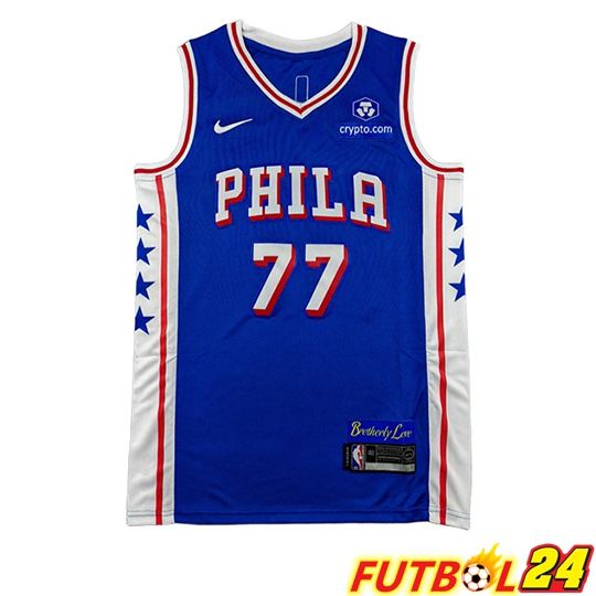 Camiseta Philadelphia 76ers (EDGECOMBE #77) 2025/26 Azul/Blanco/Rojo