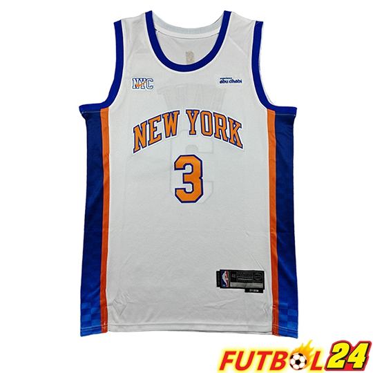 Camiseta New York Knicks (HART #3) 2025/26 Blanco/Azul/Naranja