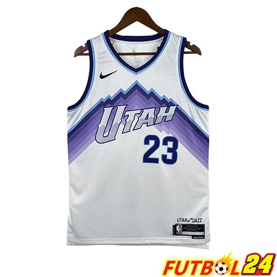 Camiseta Utah Jazz (MARKKANEN #23) 2025/26 Blanco/Púrpura