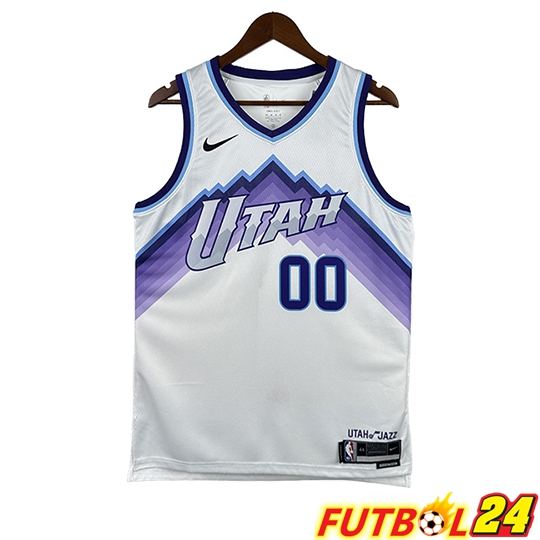Camiseta Utah Jazz (MARKKANEN #00) 2025/26 Blanco/Púrpura