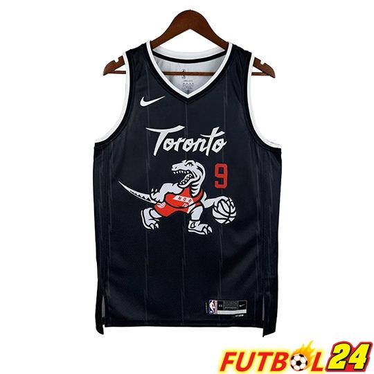 Camiseta Toronto Raptors (BARRETT #9) 2025/26 Negro/Blanco