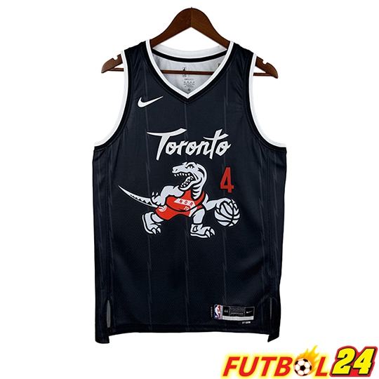 Camiseta Toronto Raptors (BARNES #4) 2025/26 Negro/Blanco