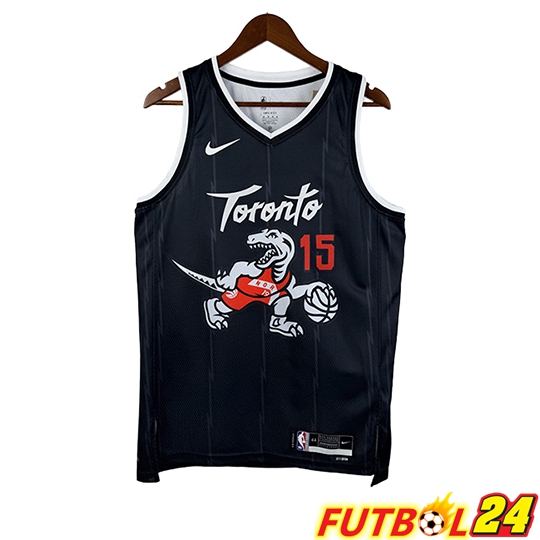 Camiseta Toronto Raptors (CARTER #15) 2025/26 Negro/Blanco