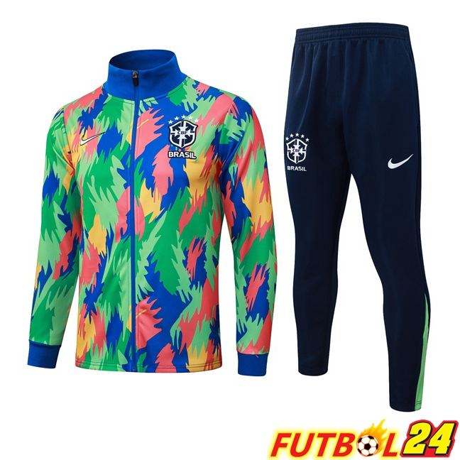 Chandal Equipos De Futbol - Chaqueta Brasil Verde 2025/2026