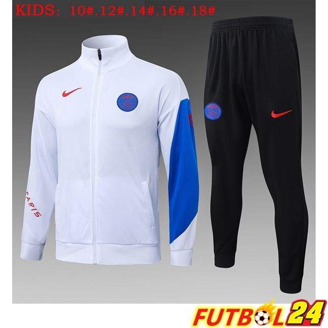 Chandal Equipos De Futbol - Chaqueta Paris PSG Ninos Blanco 2025/2026