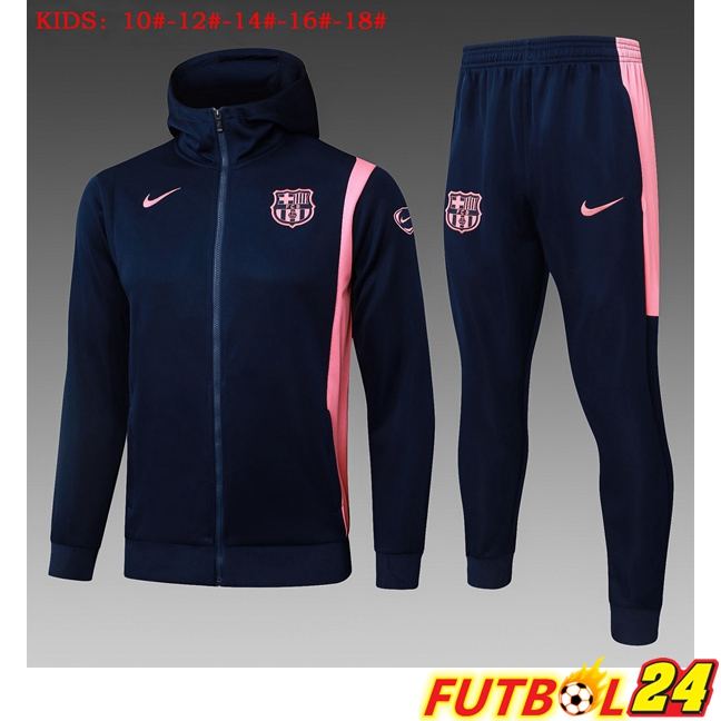 Chaqueta Con Capucha Chandal Futbol FC Barcelona Ninos Azul Real 2025/2026