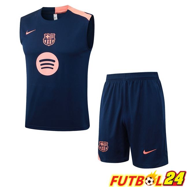 Chalecos De Futbol FC Barcelona + Cortos Azul Real 2025/2026