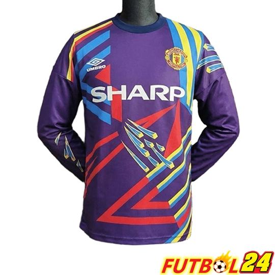 Camisetas De Futbol Manchester United Retro Portero Púrpura 1992/1993