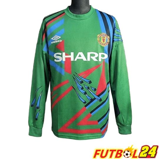 Camisetas De Futbol Manchester United Retro Portero Verde 1992/1993