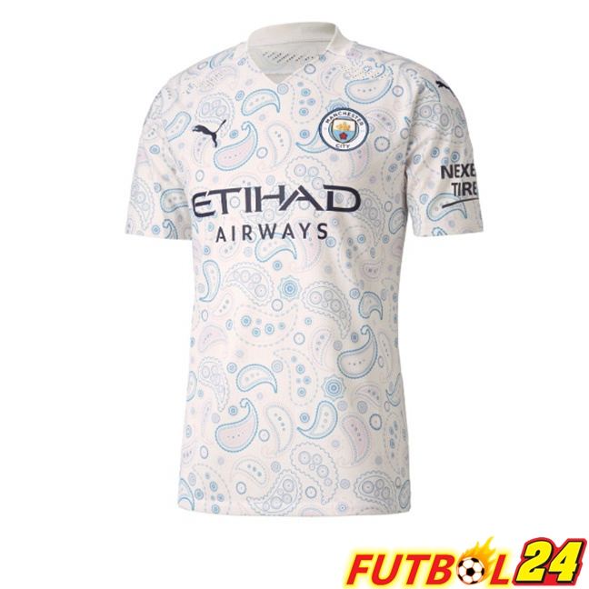 Camisetas De Futbol Manchester City Retro Tercera Blanco 2020-2021