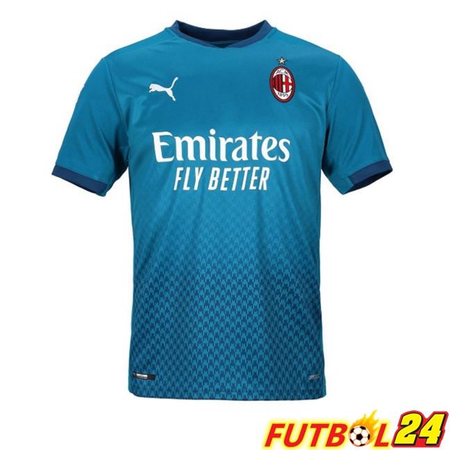 Camisetas De Futbol AC Milan Retro Tercera Azul 2020-2021