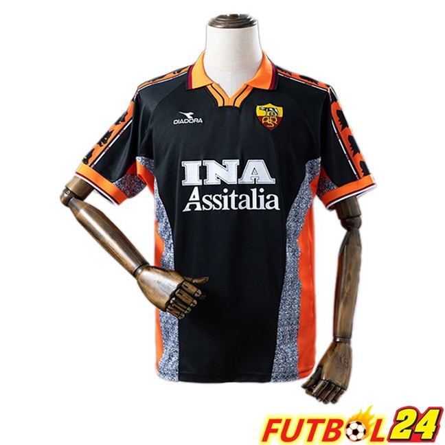 Camisetas De Futbol AS Roma Retro Tercera Negro 1998-1999