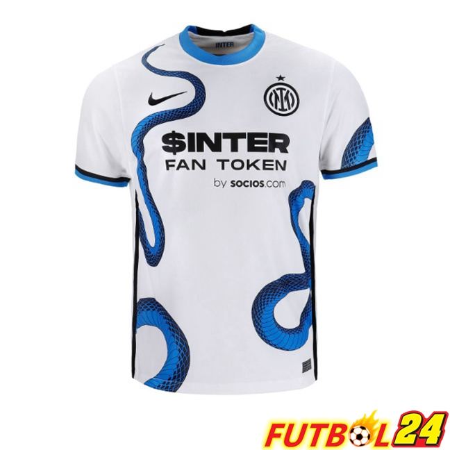 Camisetas De Futbol Inter Milan Retro Segunda Blanco 2021-2022