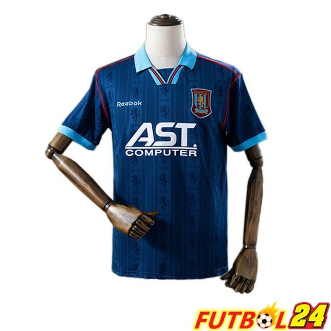 Camisetas De Futbol Aston Villa Retro Segunda Azul 1995-1996