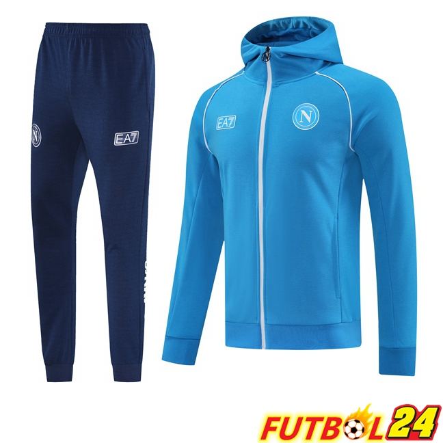 Chandal Futbol - Sudadera Con Capucha SSC Napoli Azul 2025/2026