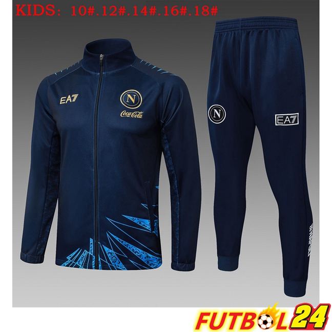 Chandal Equipos De Futbol - Chaqueta SSC Napoli Ninos Azul Real 2025/2026