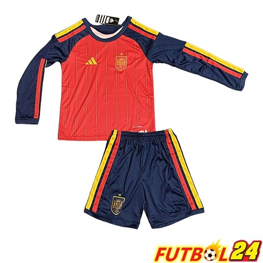 Camisetas De Futbol España Ninos Primera Manga Larga 2026/2027