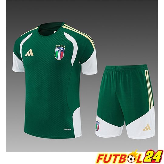 Training T-Shirt Italia Ninos Verde/Blanco/Amarillo 2025/2026