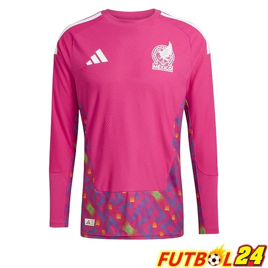 Camisetas De Futbol México Manga Larga Portero Rosado 2026/2027